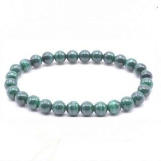 Pulsera 6mm Malaquita Oscura